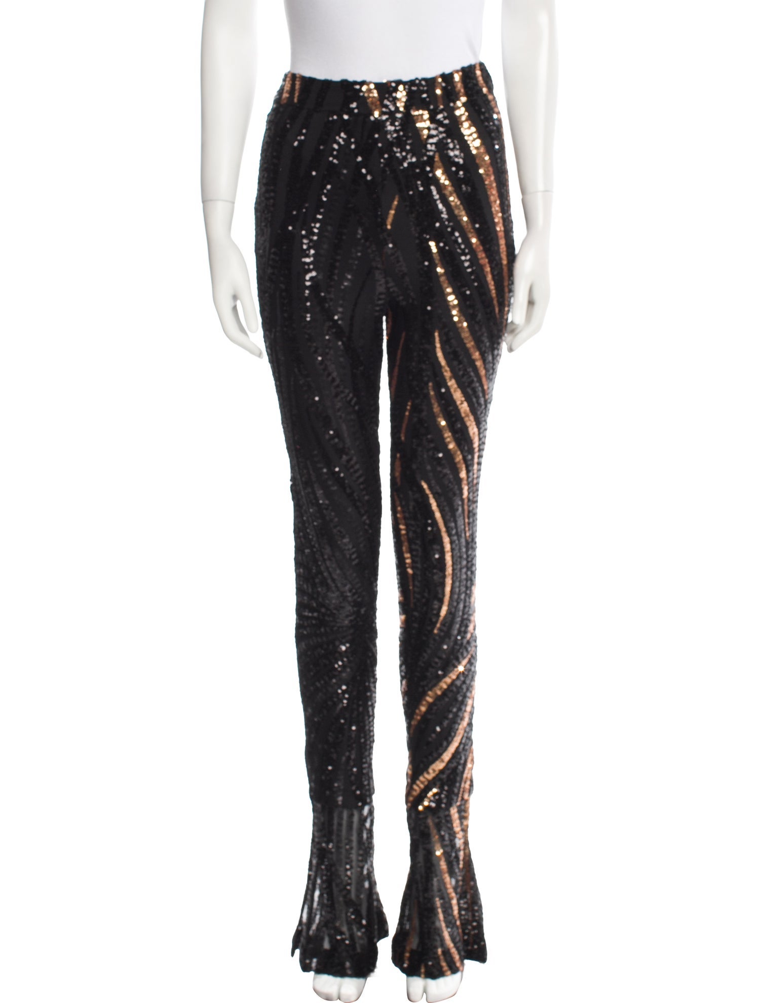 Halpern Sequin Wide Leg Pants