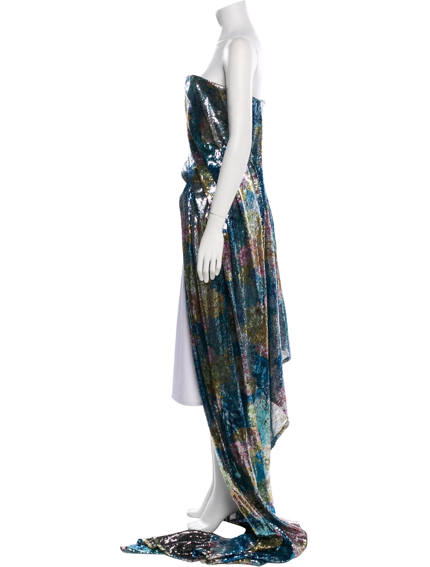 Halpern Graphic Print Strapless Tunic w/ Tags