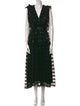 Halpern V-Neck Long Dress