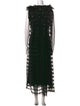 Halpern V-Neck Long Dress
