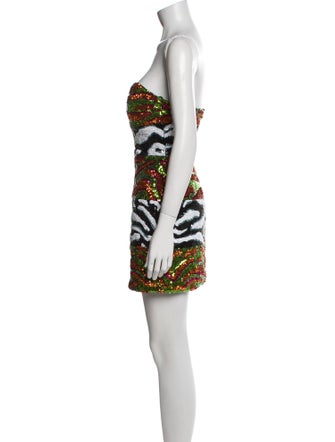 Halpern Printed Mini Dress
