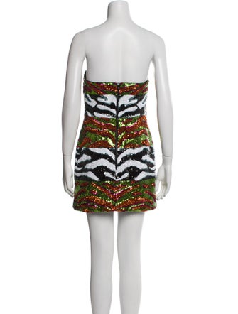 Halpern Printed Mini Dress