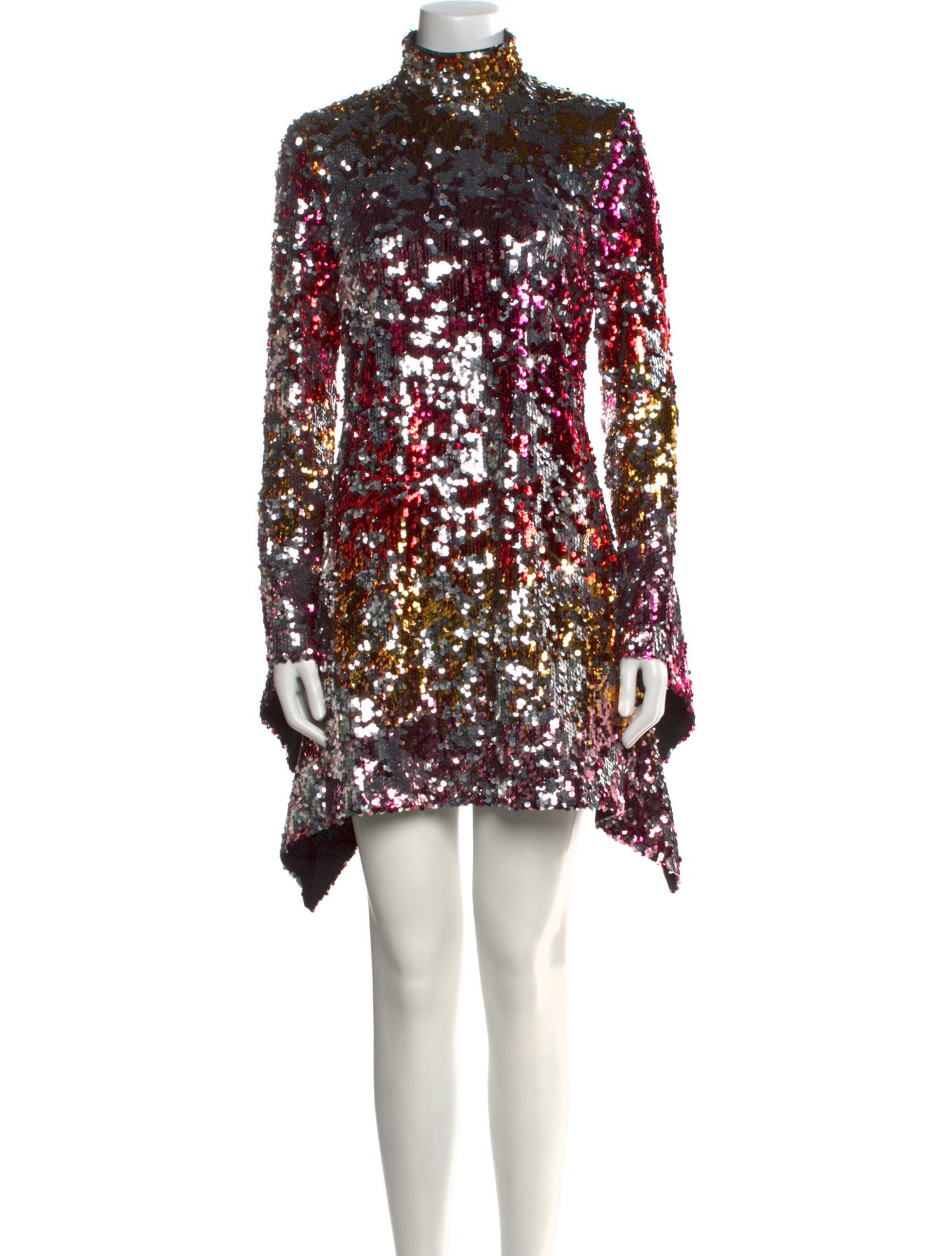 Halpern Printed Midi Length Dress