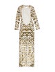 Halpern Sequin Long Dress