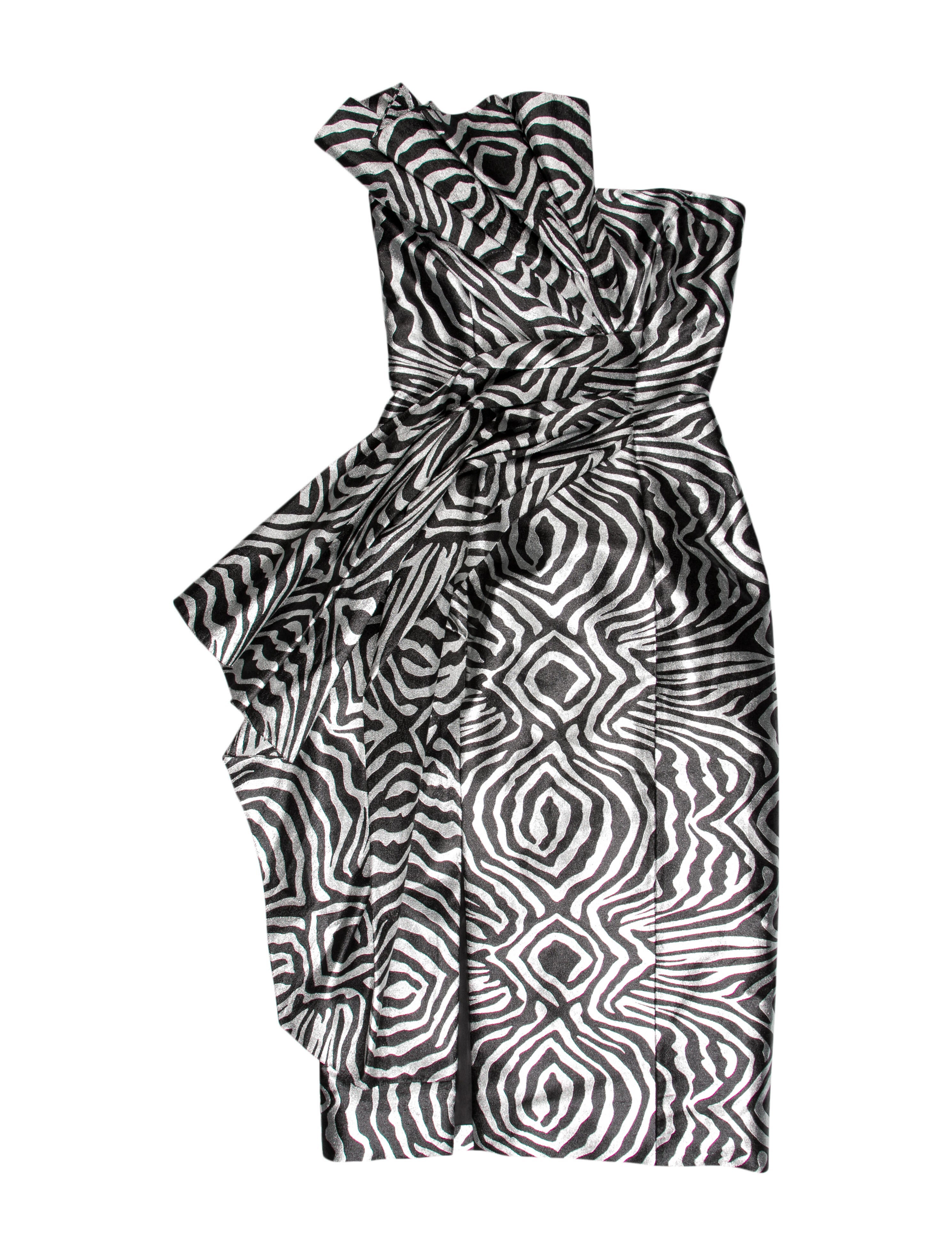 Halpern Printed Knee-Length Dress