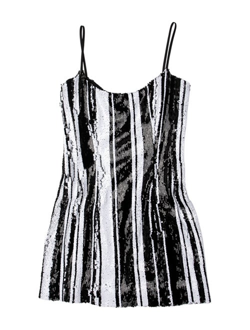 Halpern Scoop Neck Mini Dress