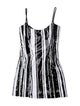 Halpern Scoop Neck Mini Dress
