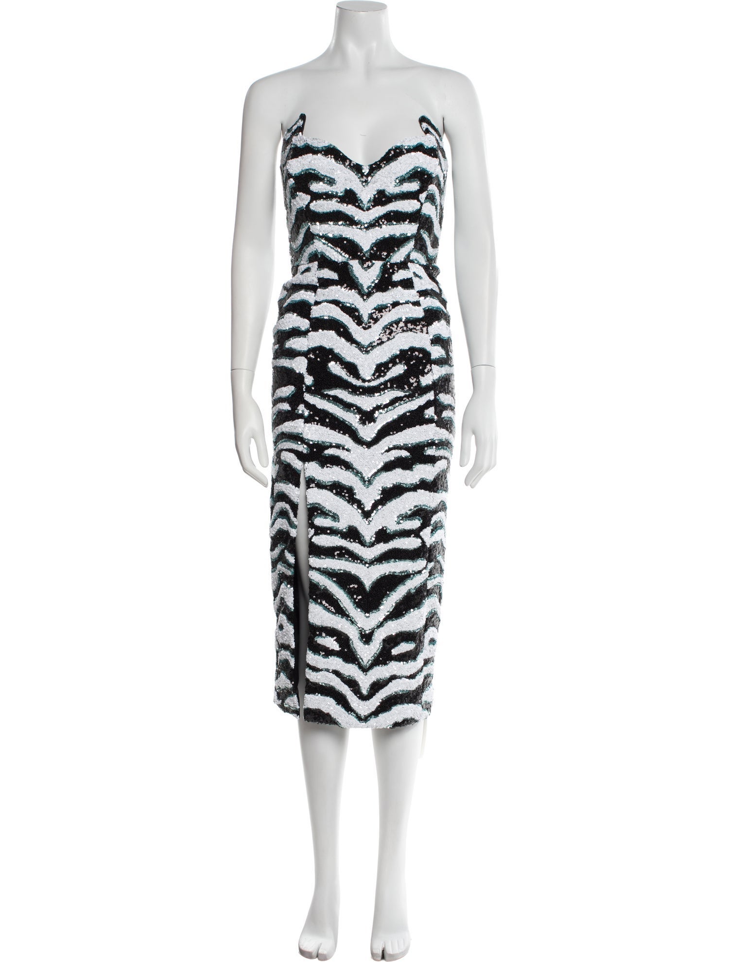 Halpern Animal Print Midi Length Dress w/ Tags