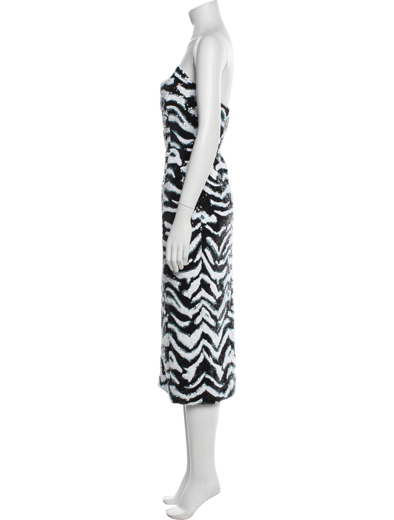 Halpern Animal Print Midi Length Dress w/ Tags