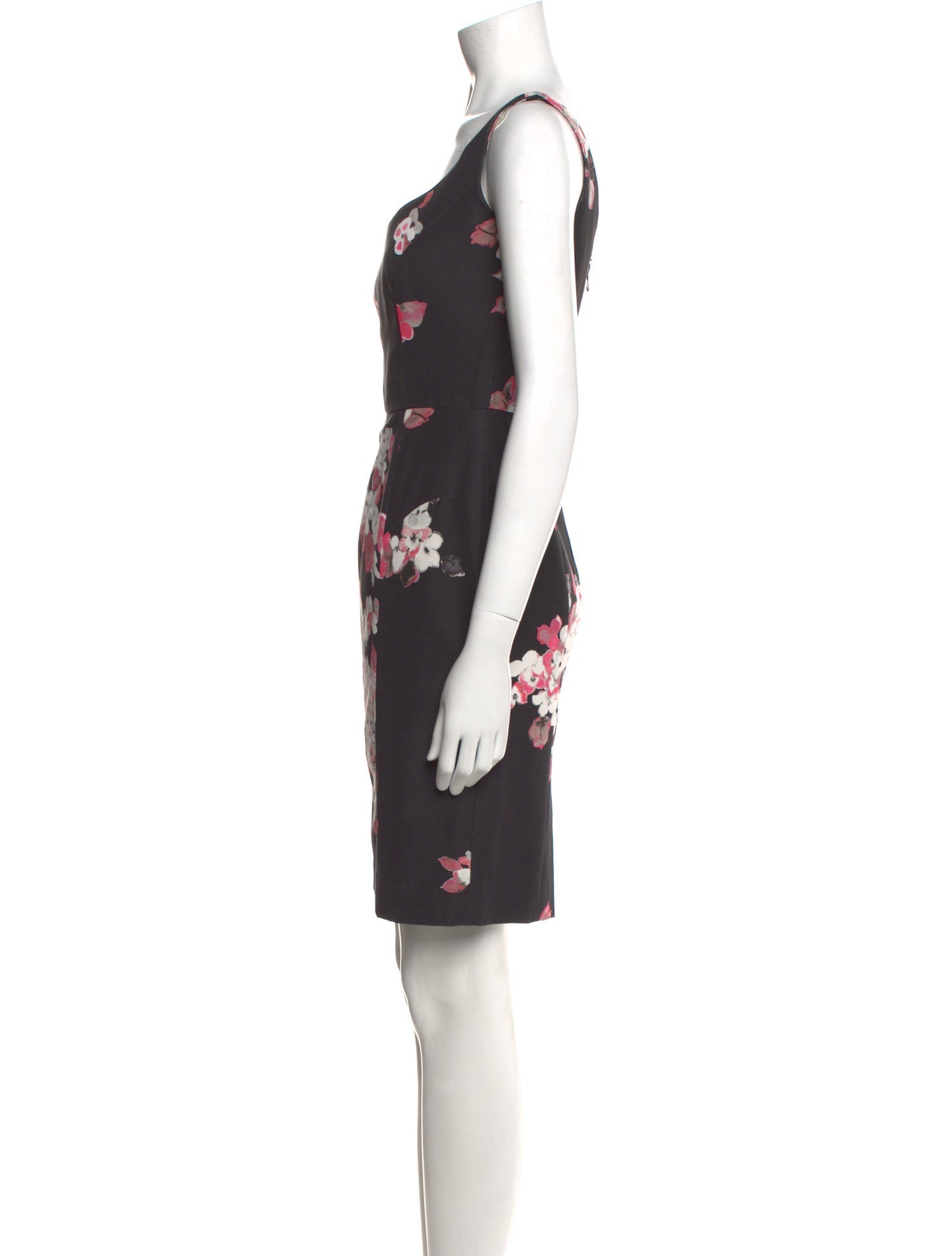 Halpern Floral Print Mini Dress
