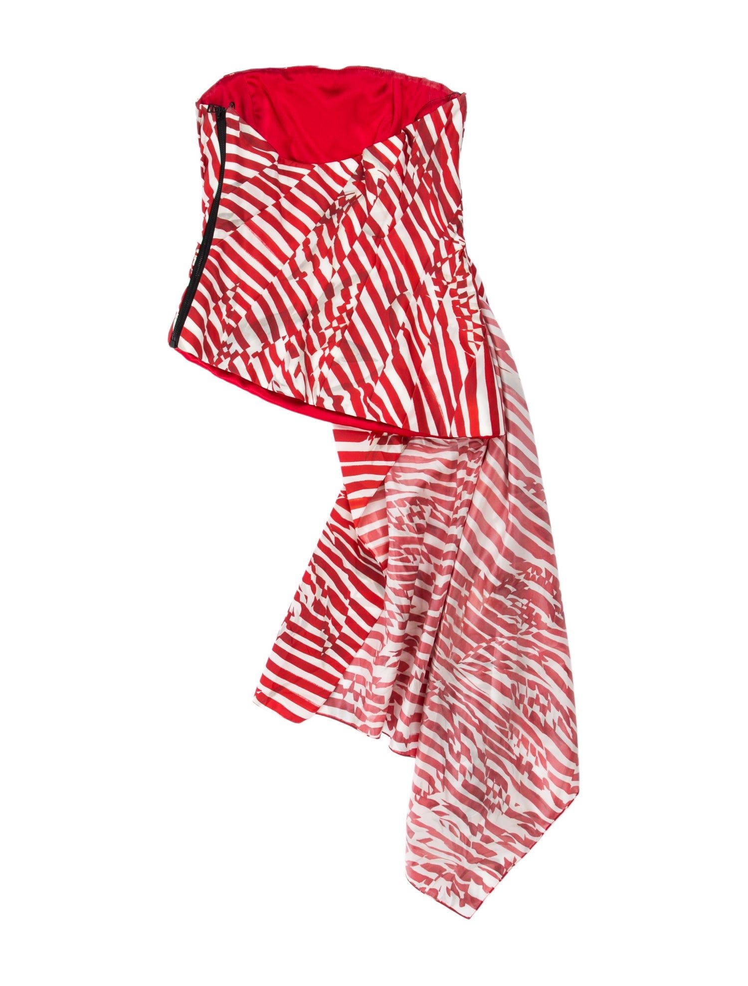 Halpern Striped Crew Neck Top