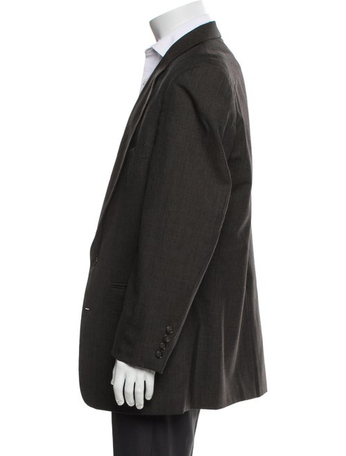 Hardy Amies Wool Plaid Print Two-Piece Blazer