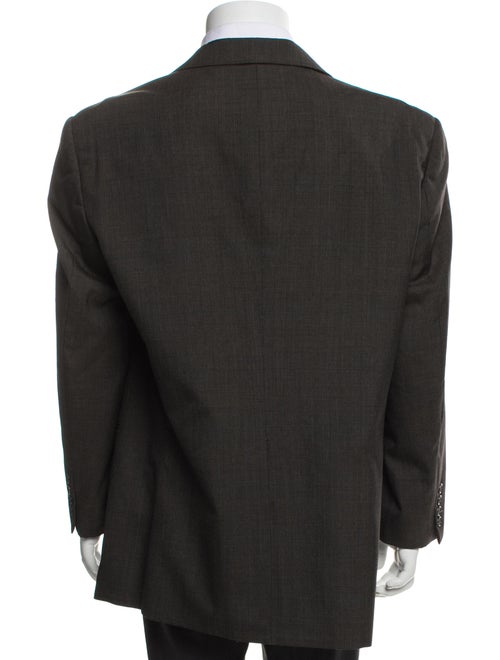 Hardy Amies Wool Plaid Print Two-Piece Blazer