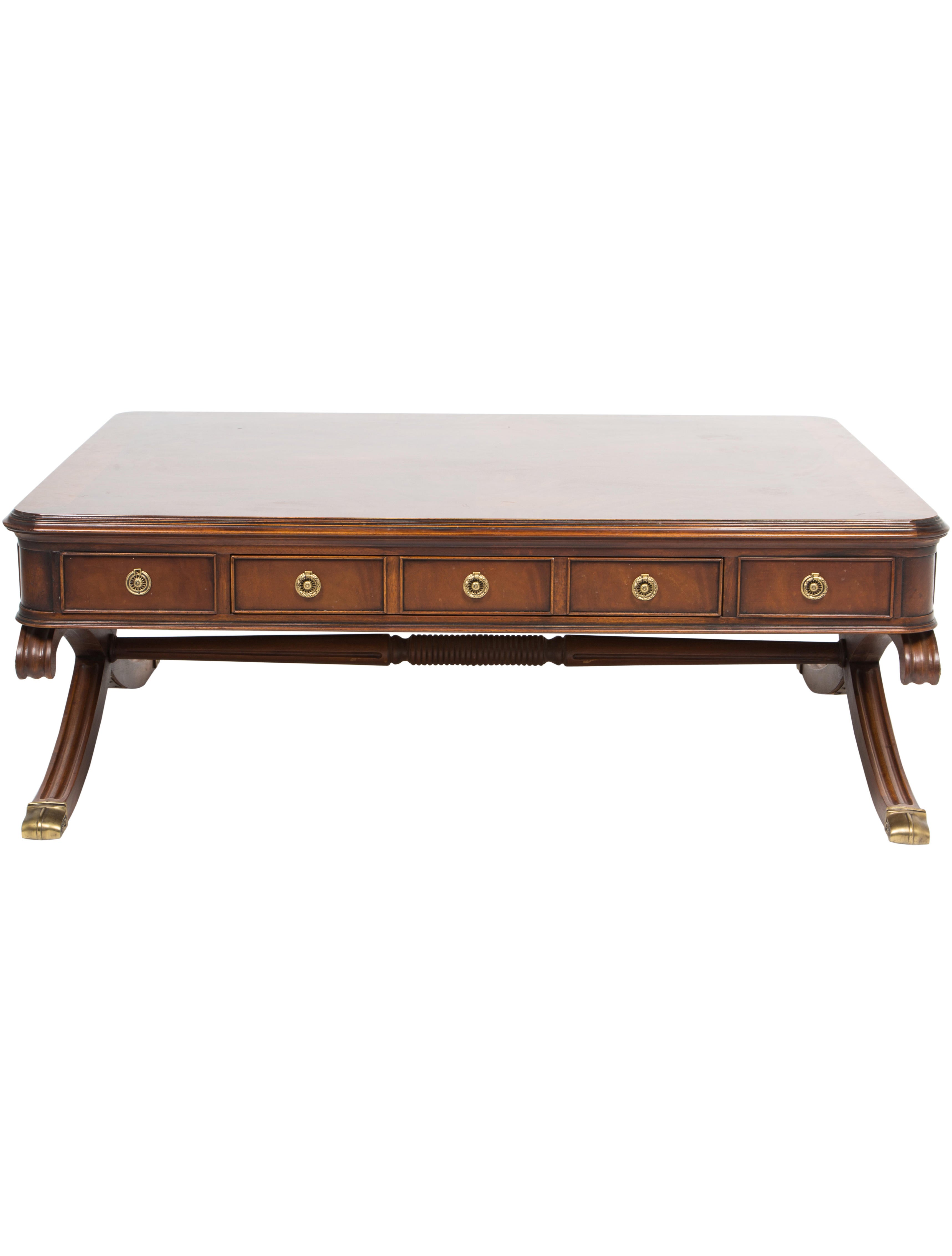 Henredon Mahogany Natchez Coffee Table Brown Tables, Furniture