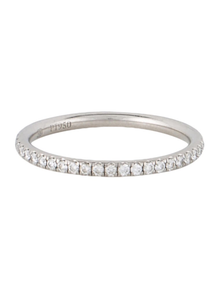 Harry Winston Platinum Micropavé Diamond Narrow Wedding Band 950