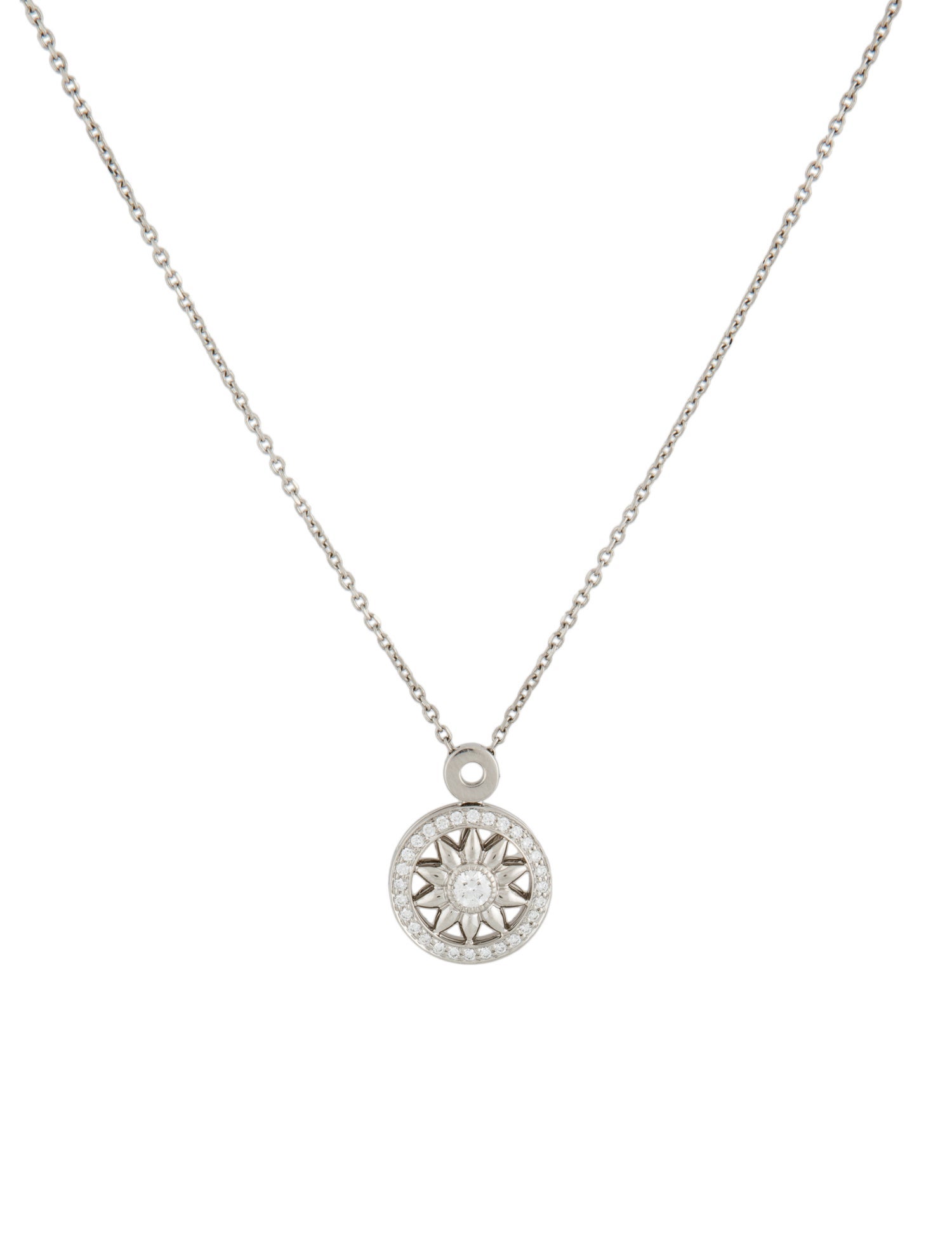 Harry Winston Platinum Diamond Winstan Gates Pendant