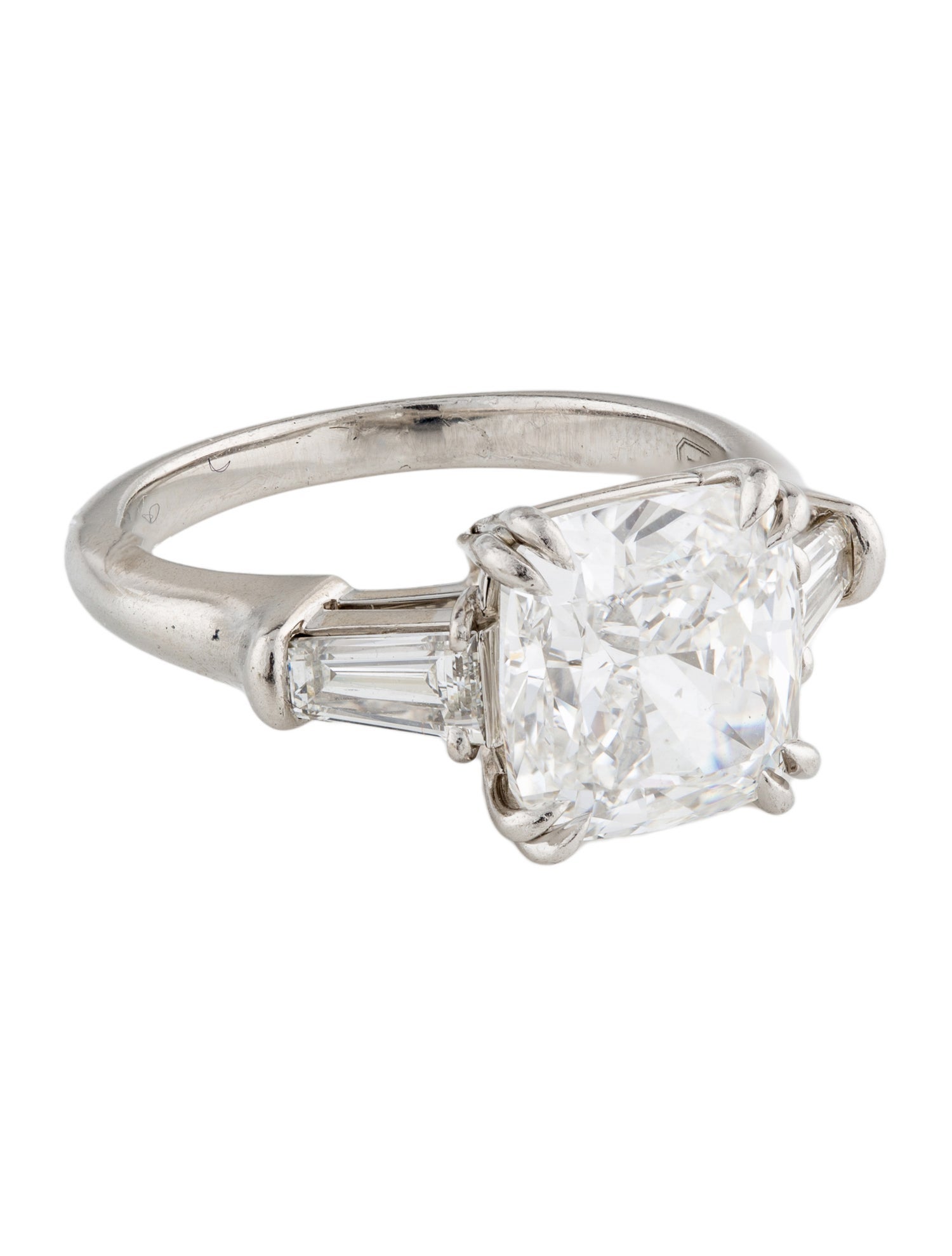 Harry Winston Platinum 4.06ct Diamond Engagement Ring 950 Platinum