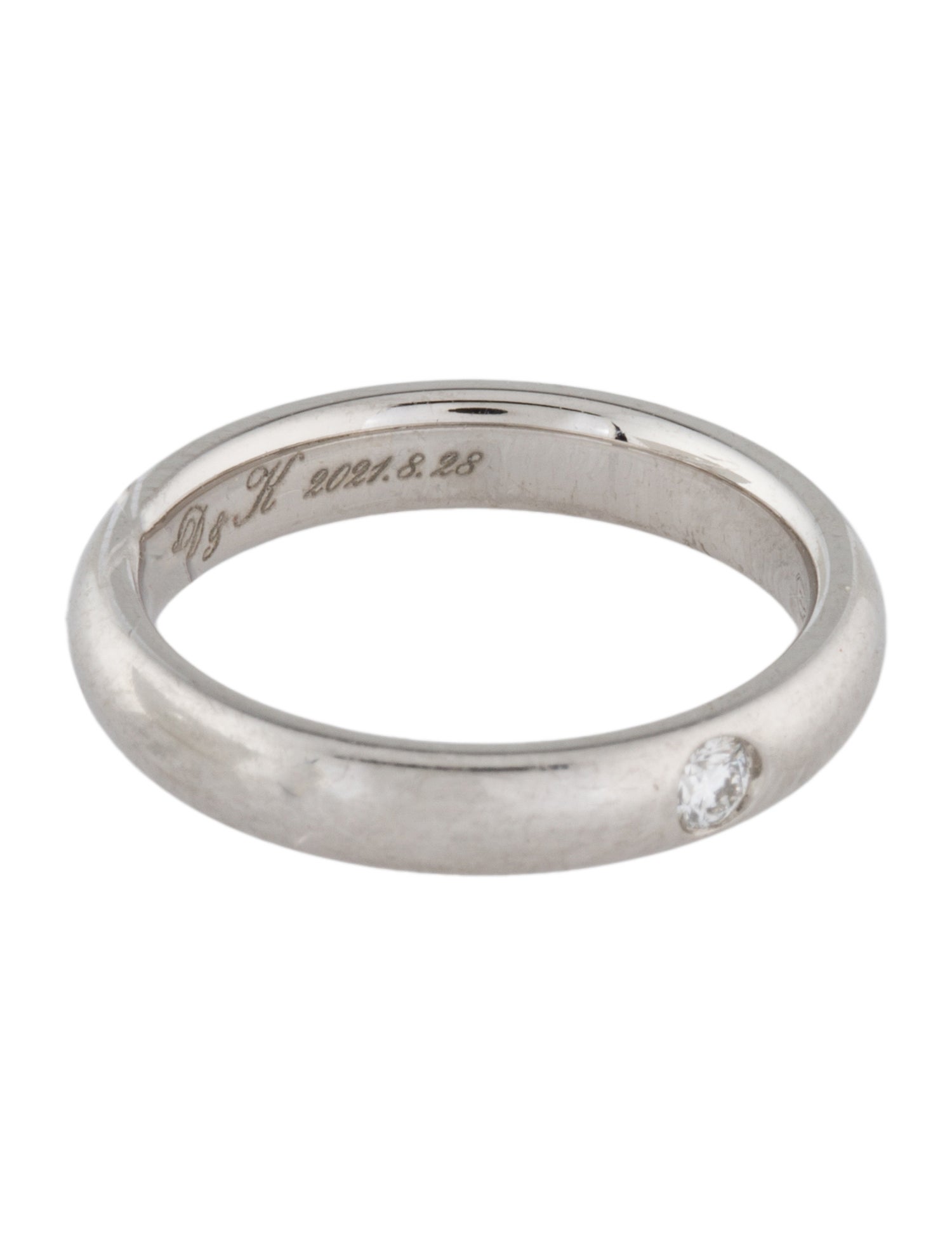 Harry Winston Platinum Diamond Single Wedding Band