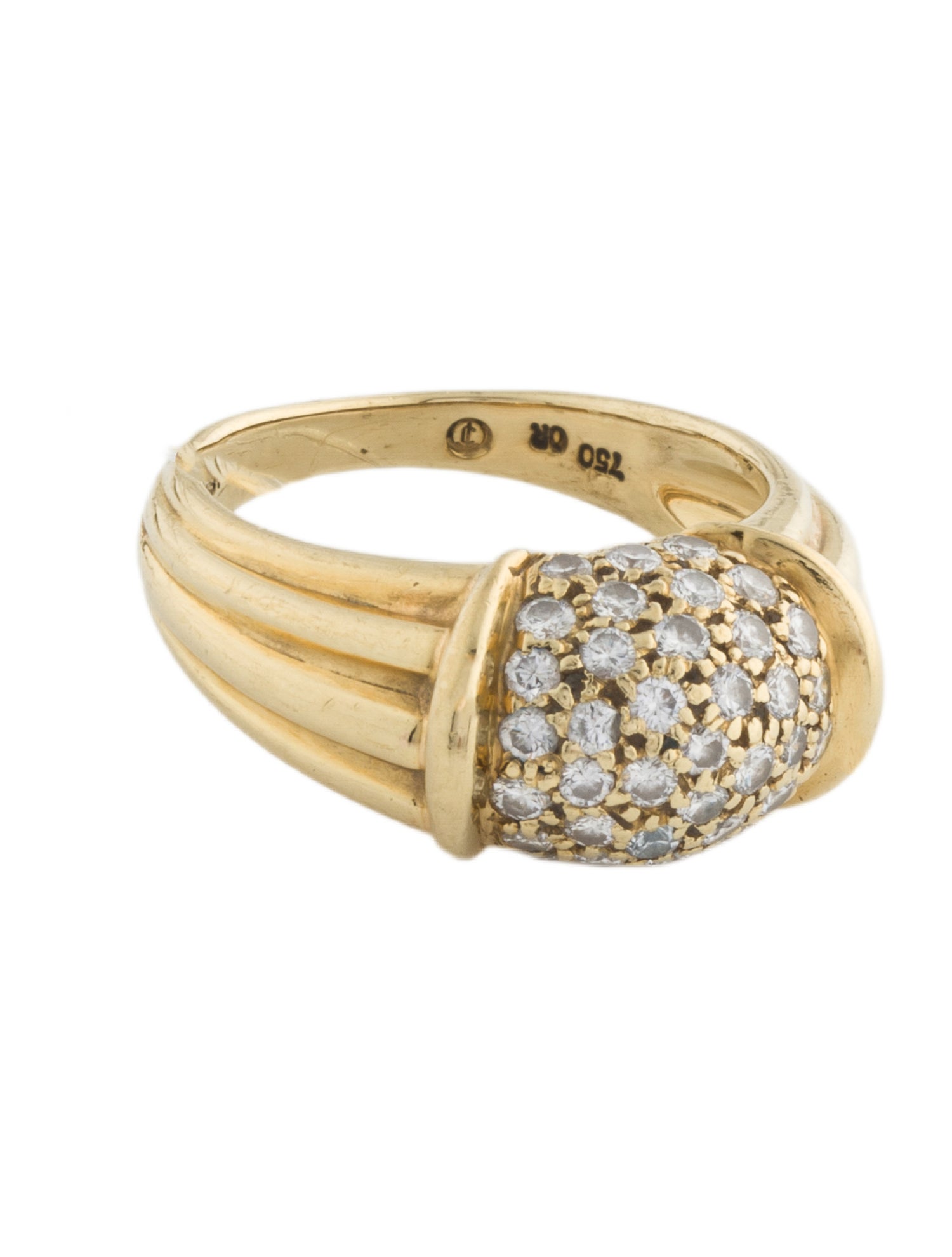 Harry Winston Vintage 18K Diamond Dome Ring