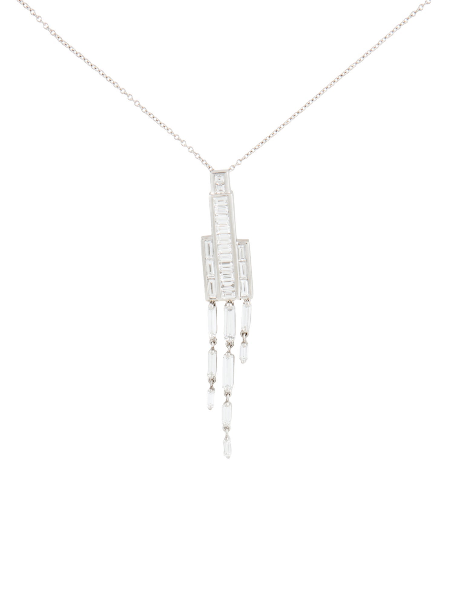 Harry Winston Platinum 1.46ctw Diamond Pendant Necklace