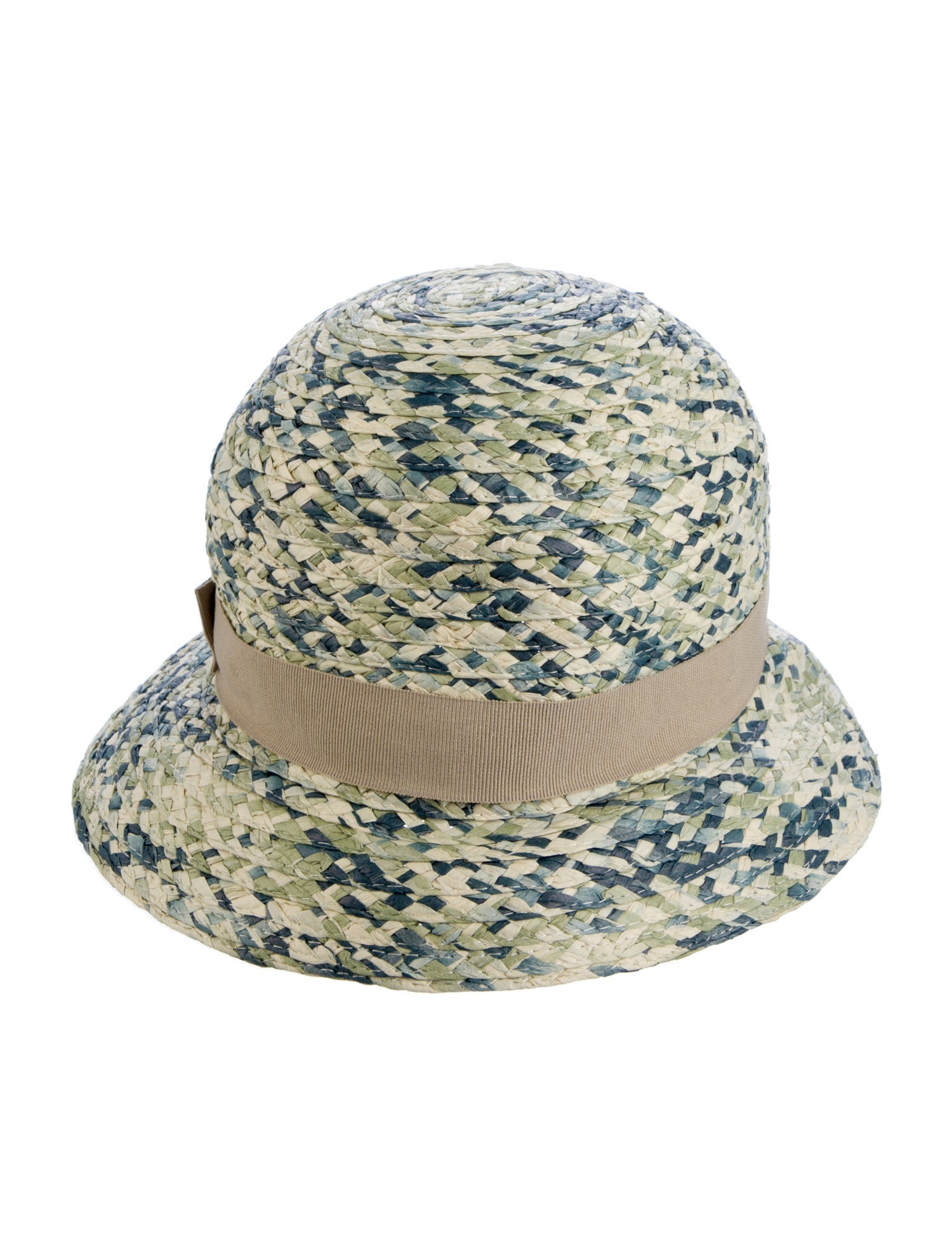 Harry Winston women's green pattern print hat