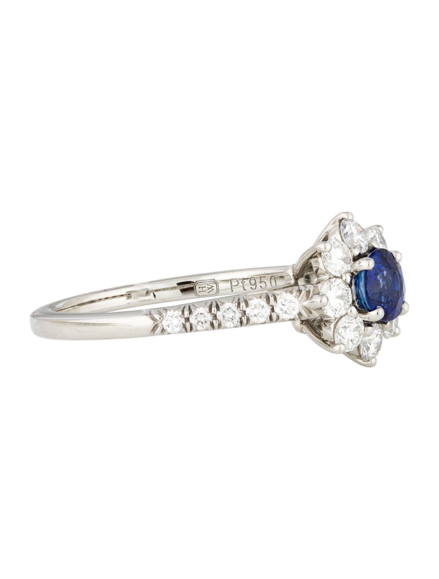 Harry Winston Platinum Sapphire & Diamond Petite Sunflower Cocktail Ring