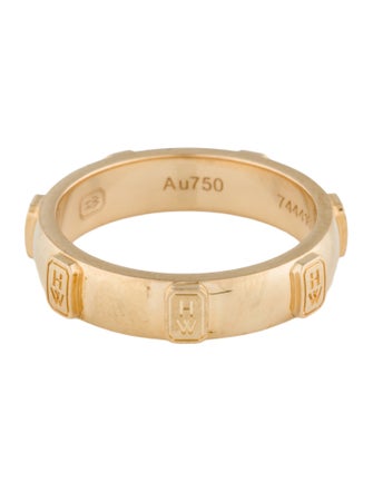 Harry Winston 18K Diamond HW Logo Band