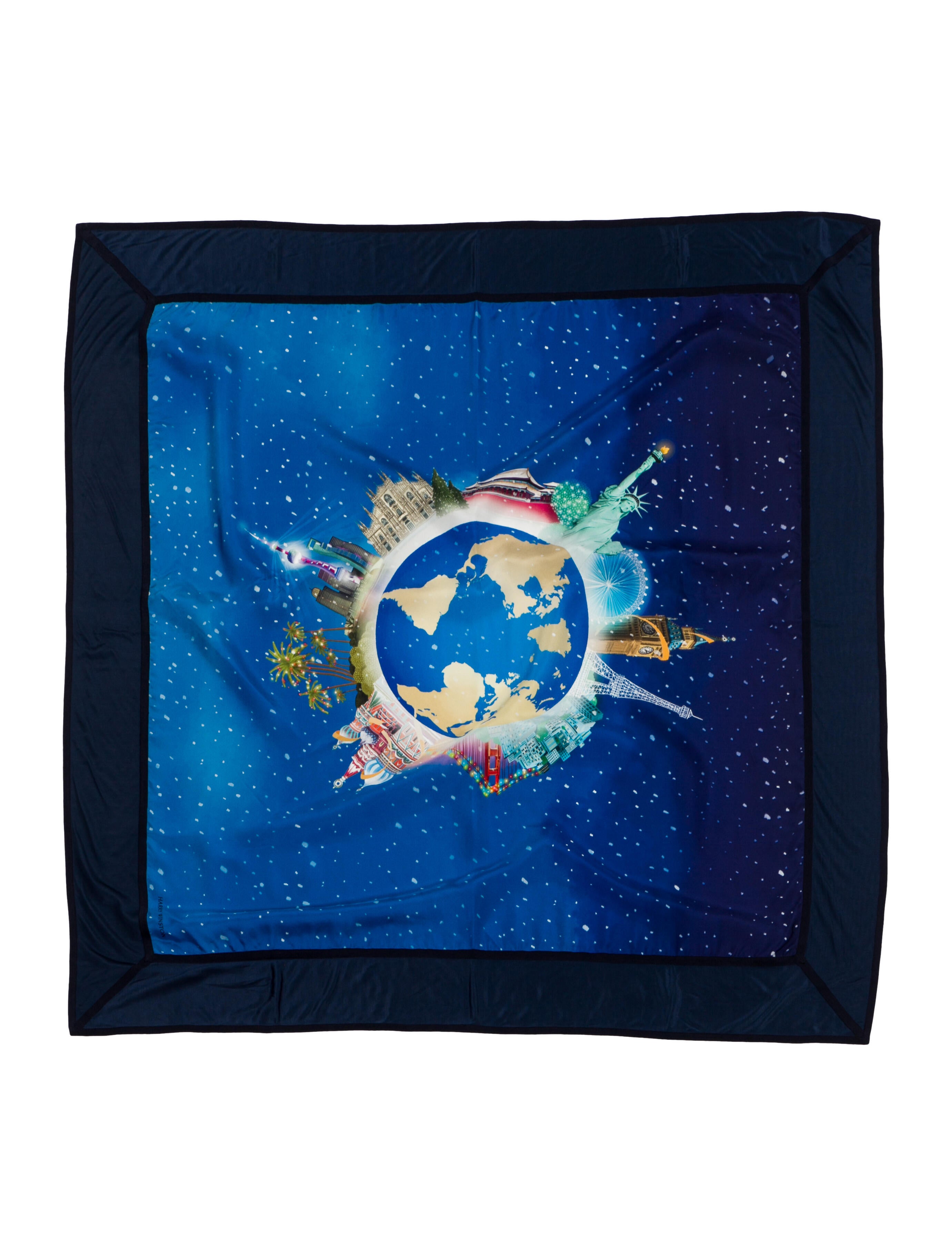 Harry Winston Silk Printed Scarf