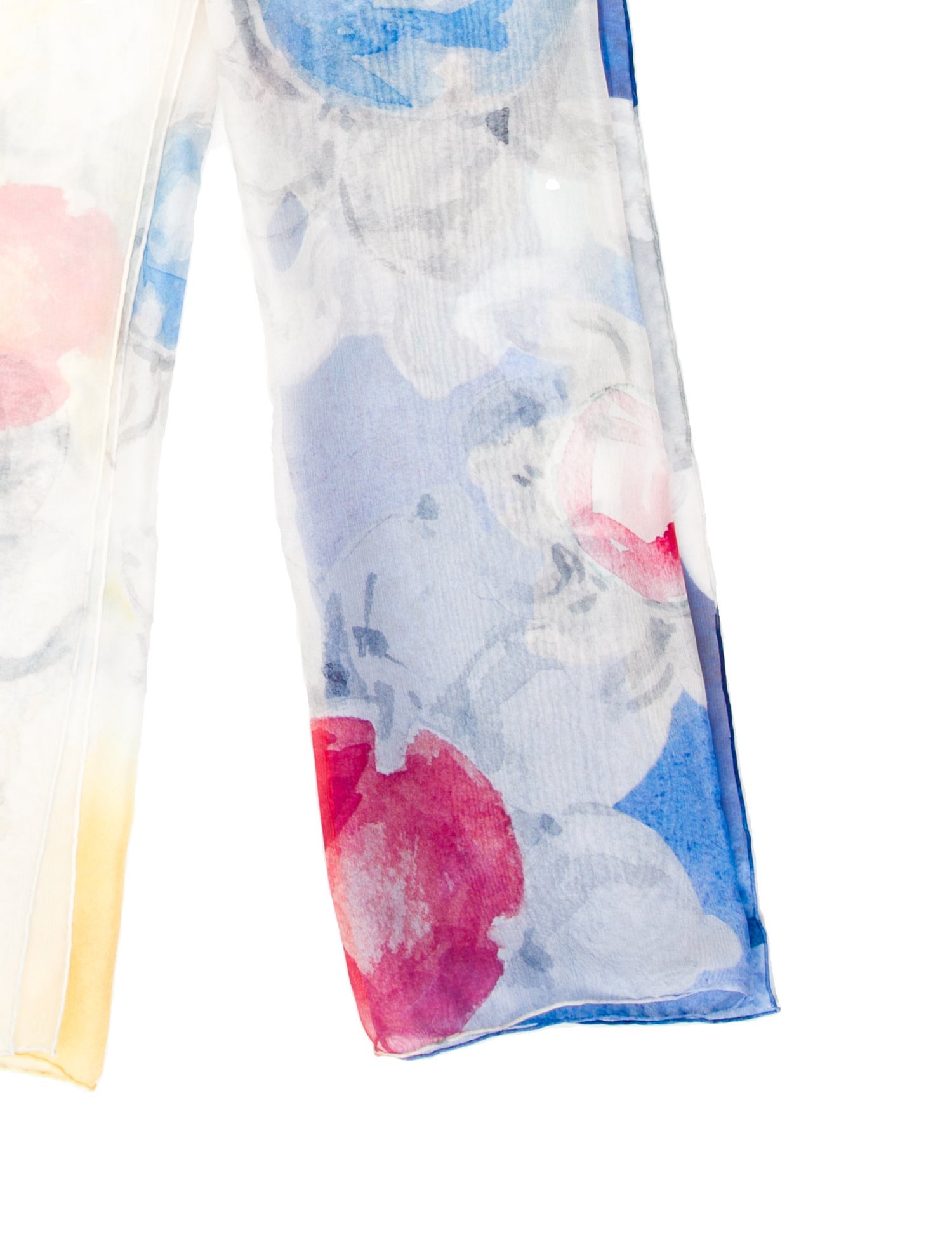 Harry Winston Silk Floral Print Scarf w/ Tags