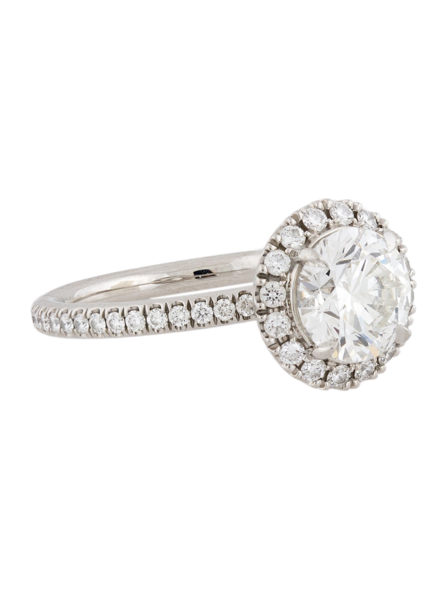 Harry Winston Platinum 1.30ct Diamond The One Micropavé Engagement Ring