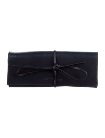 Harry Winston leather cosmetic bag