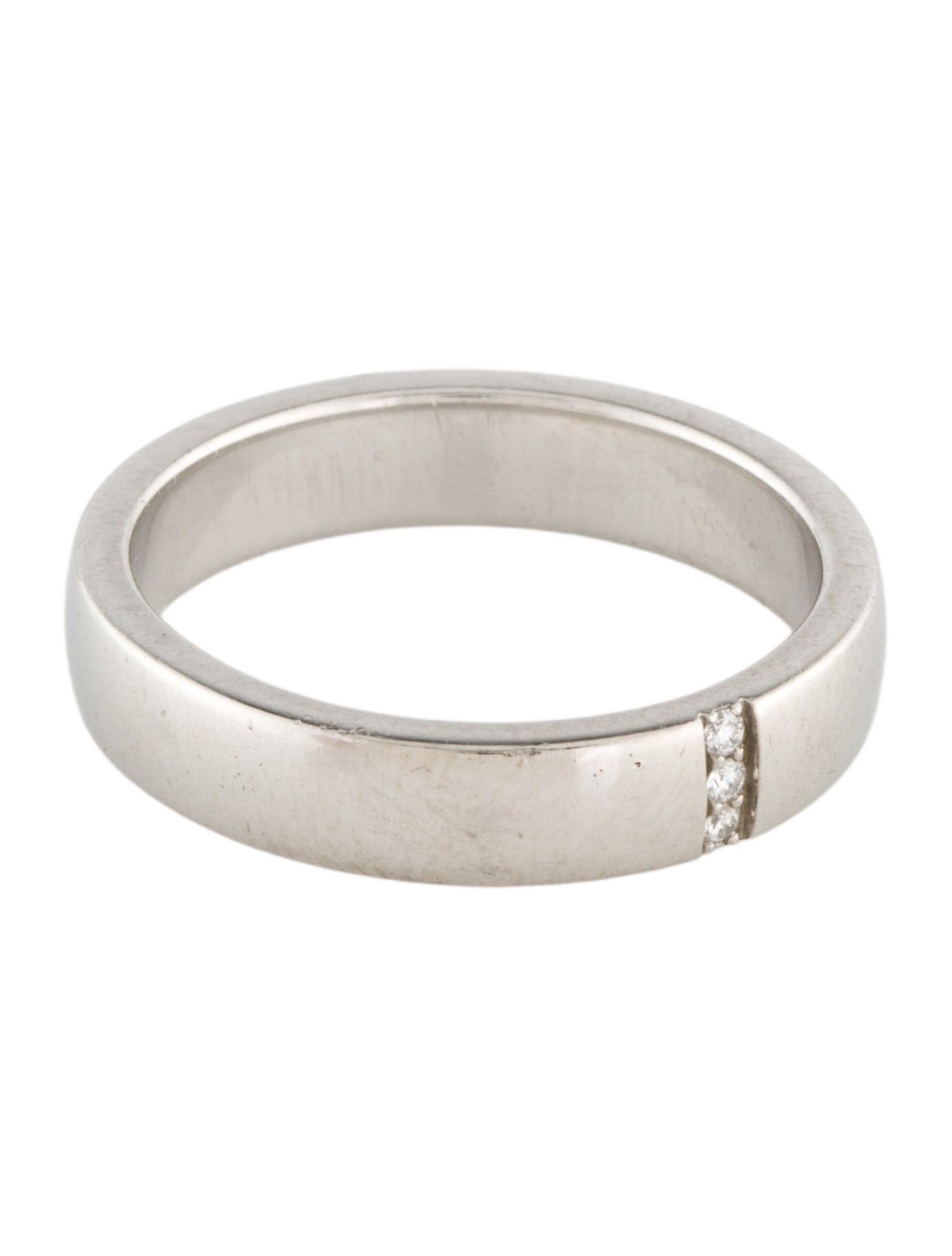 Harry Winston Platinum Vertical Diamond Row Wedding Band