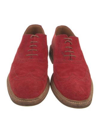 Heschung Suede Eyelet Trim Oxfords