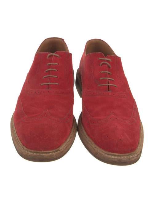 Heschung Suede Eyelet Trim Oxfords