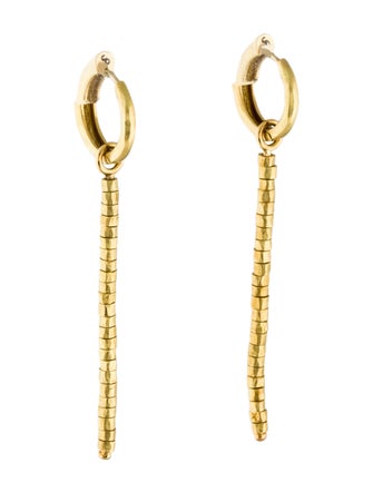 18K Golden Beads Convertible Hoop Earrings Hoop