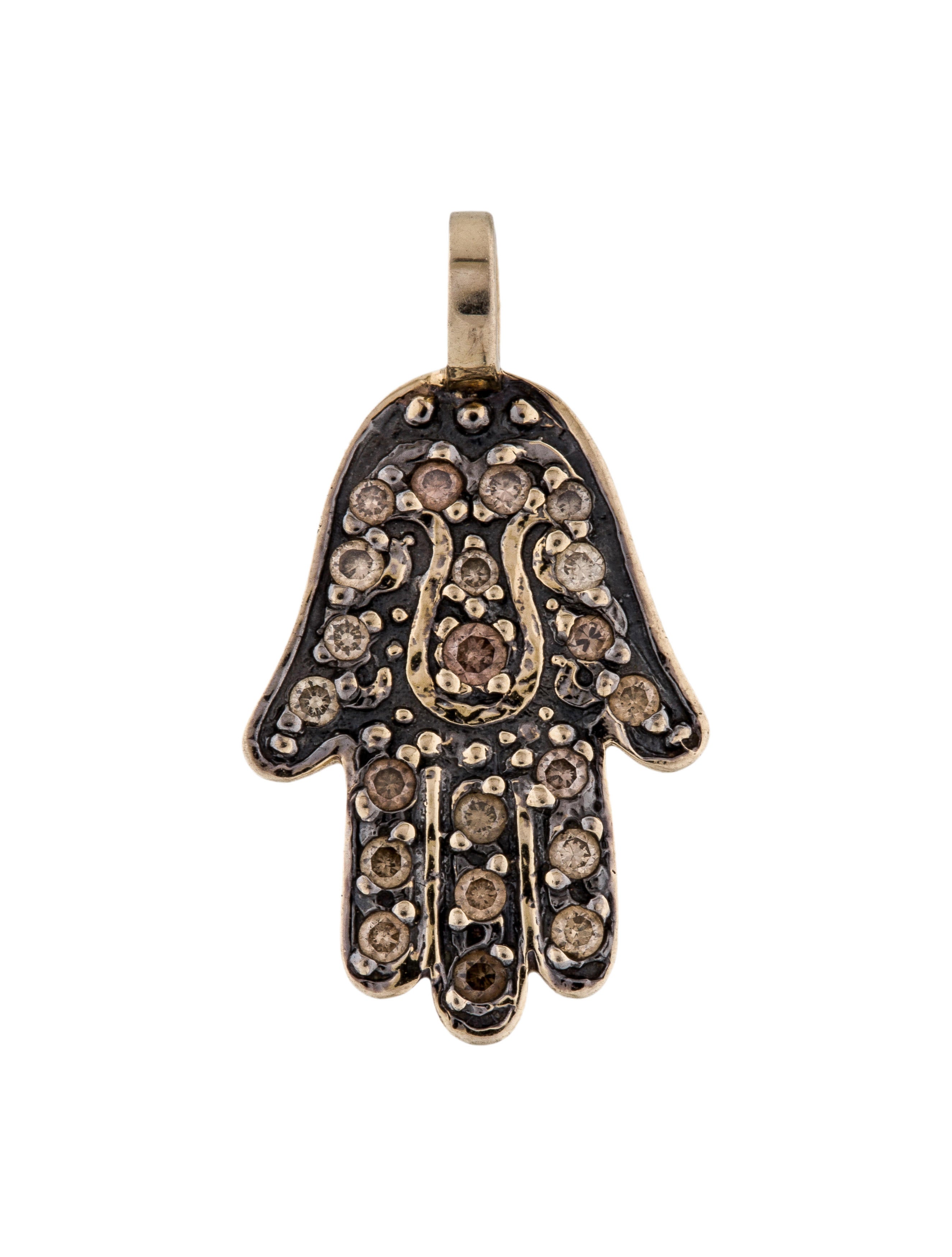 H.Stern 18K Diamond Hamsa Pendant Necklaces HST20475 The RealReal