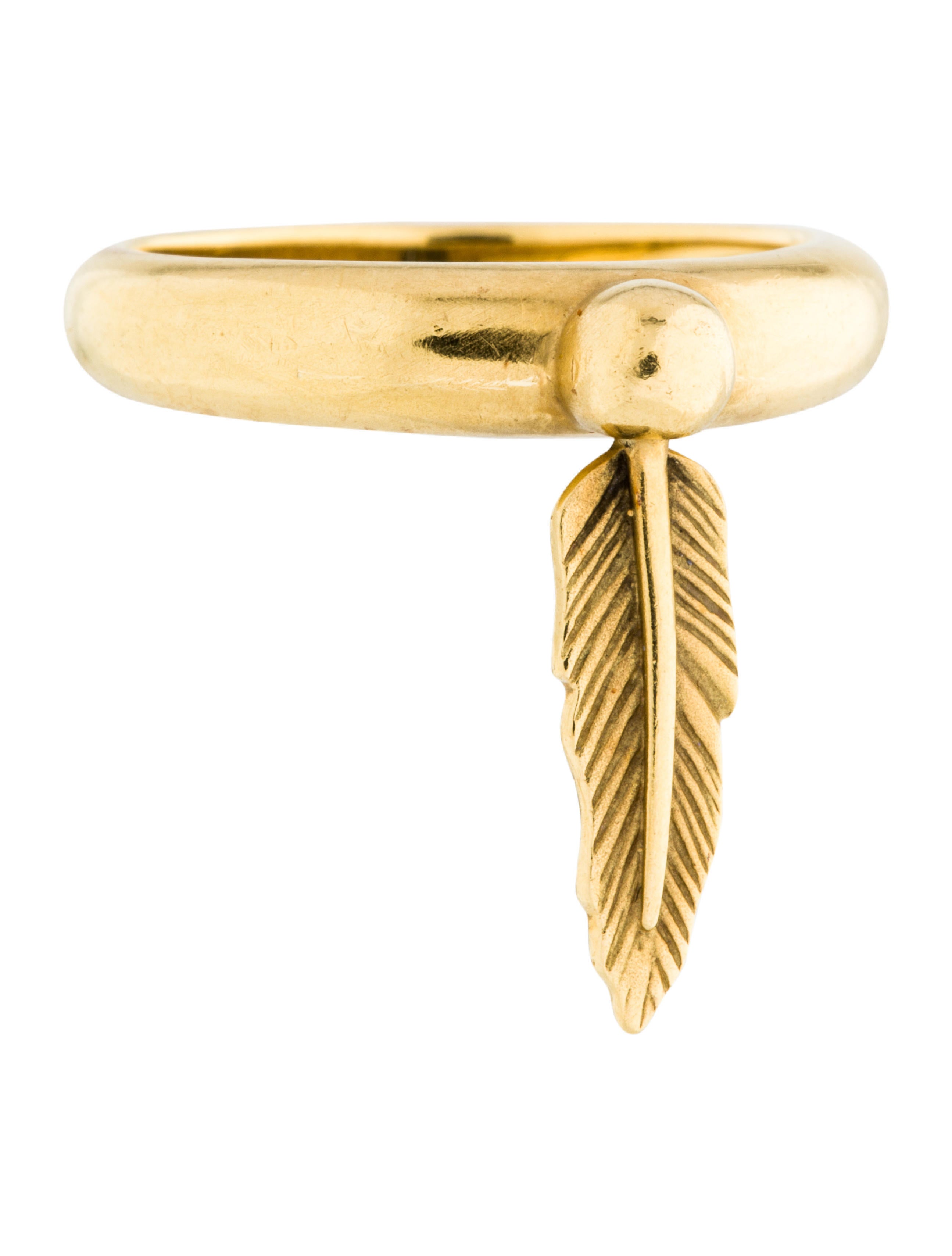 H.Stern 18K Purangaw Feather Ring