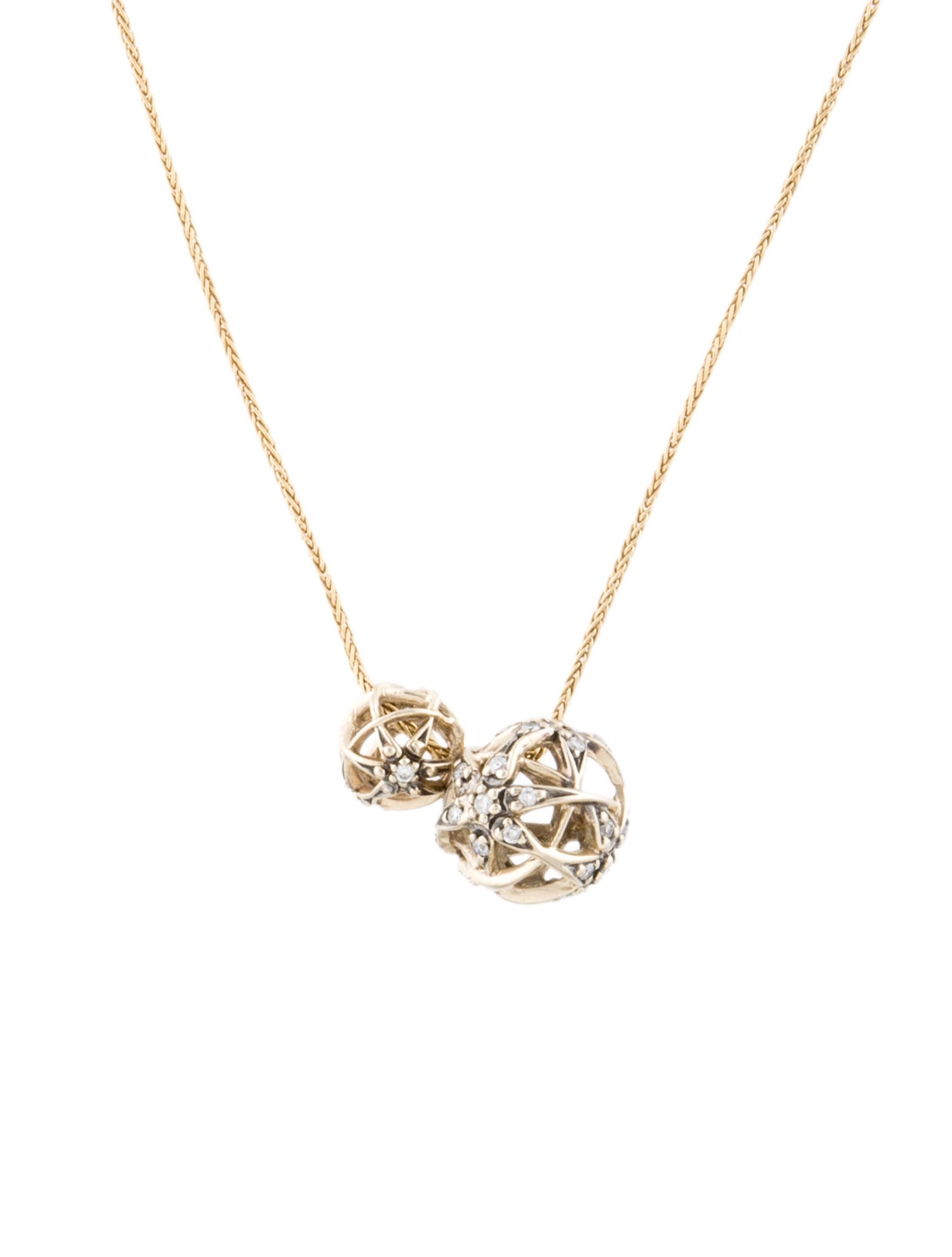 H.Stern 18K Diamond Copernicus Pendant Necklace - 18K Yellow Gold ...