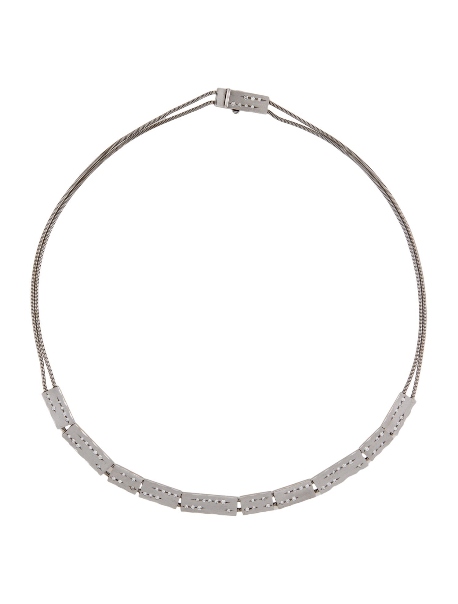 H.Stern 18K Diamond Code Link Collar