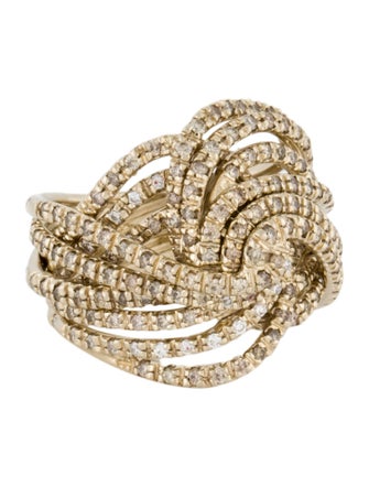 H.Stern 18K Diamond Zephyr Twist Knot Cocktail Ring