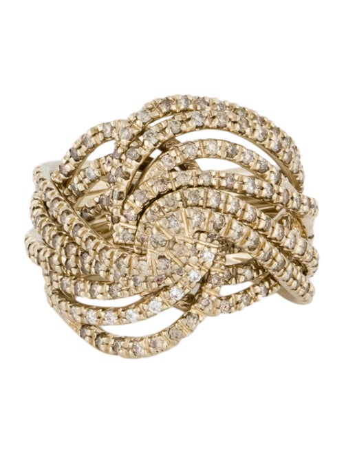 H.Stern 18K Diamond Zephyr Twist Knot Cocktail Ring
