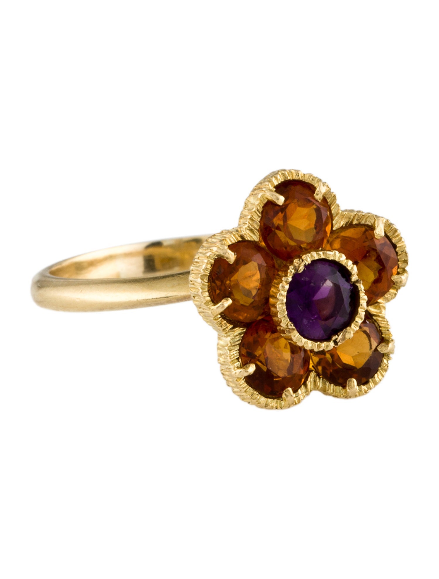 H.Stern 18K Citrine & Amethyst Cocktail Ring