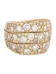 H.Stern 18K 6.88ctw Diamond Three-Row Sofia Ring