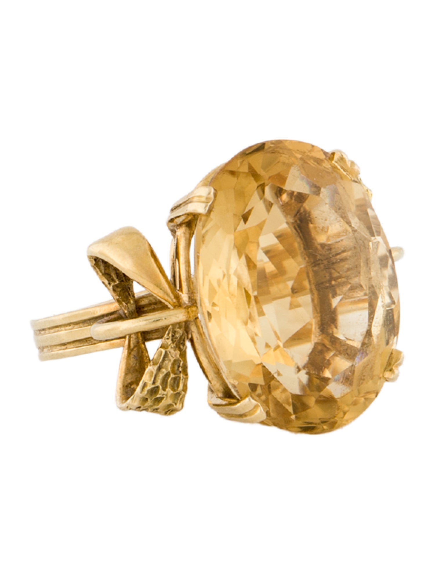 H.Stern 18K 18.40 Carat Citrine Cocktail Ring
