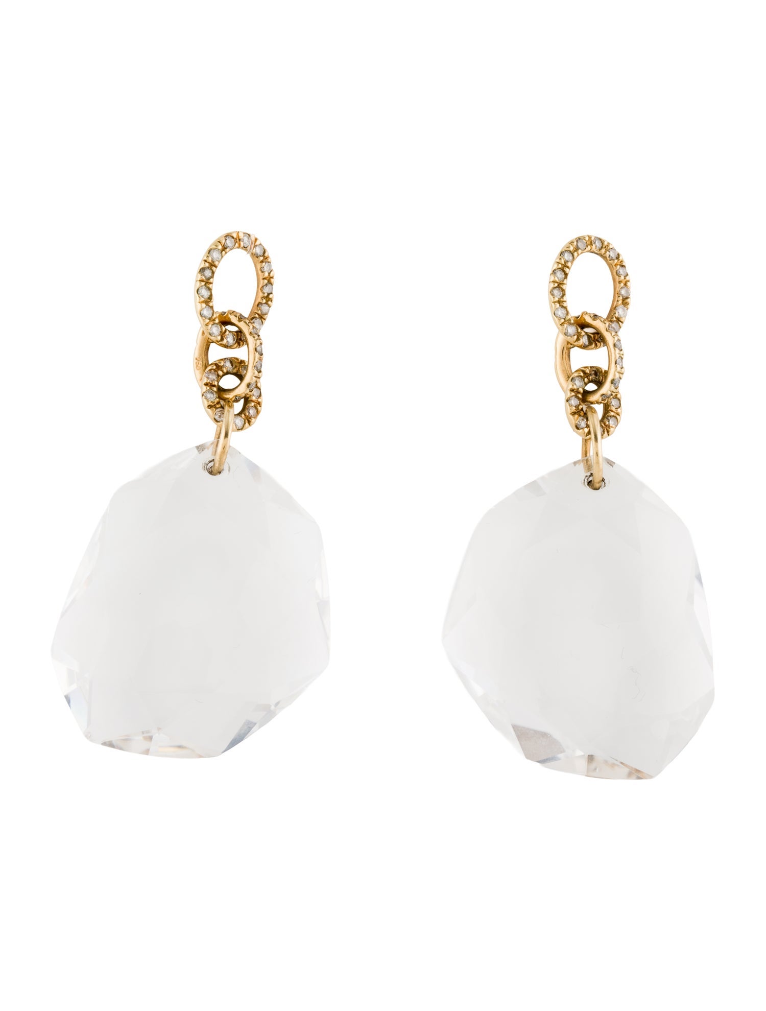 H.Stern x DVF 18K Quartz & Diamond Earring Enhancers