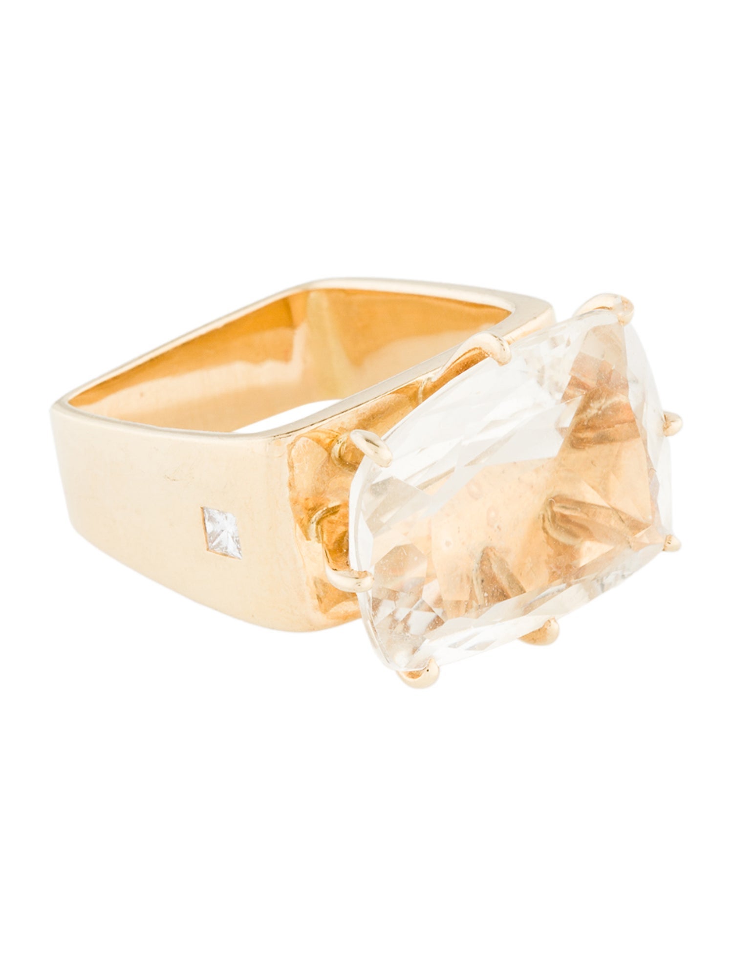 H.Stern 18K 9.70ctw Quartz, Sapphire & Diamond Cocktail Ring