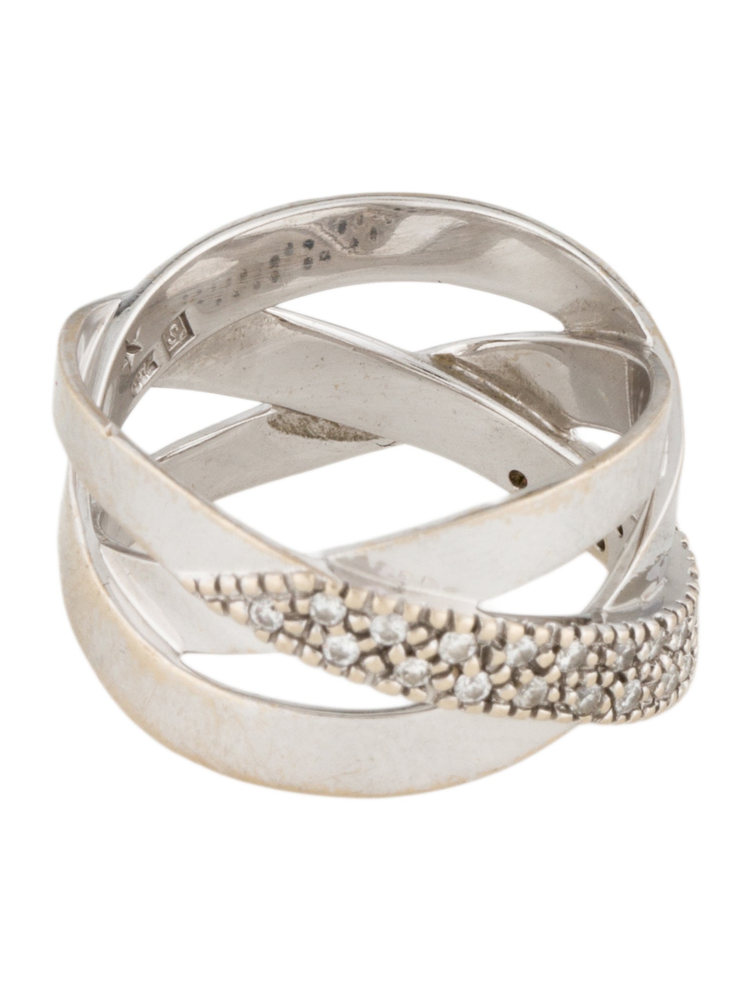 H.Stern 18K Diamond Crossover Band