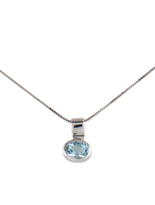 H.Stern 18K 1.15ctw Aquamarine Pendant Necklace