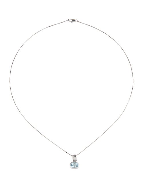 H.Stern 18K 1.15ctw Aquamarine Pendant Necklace