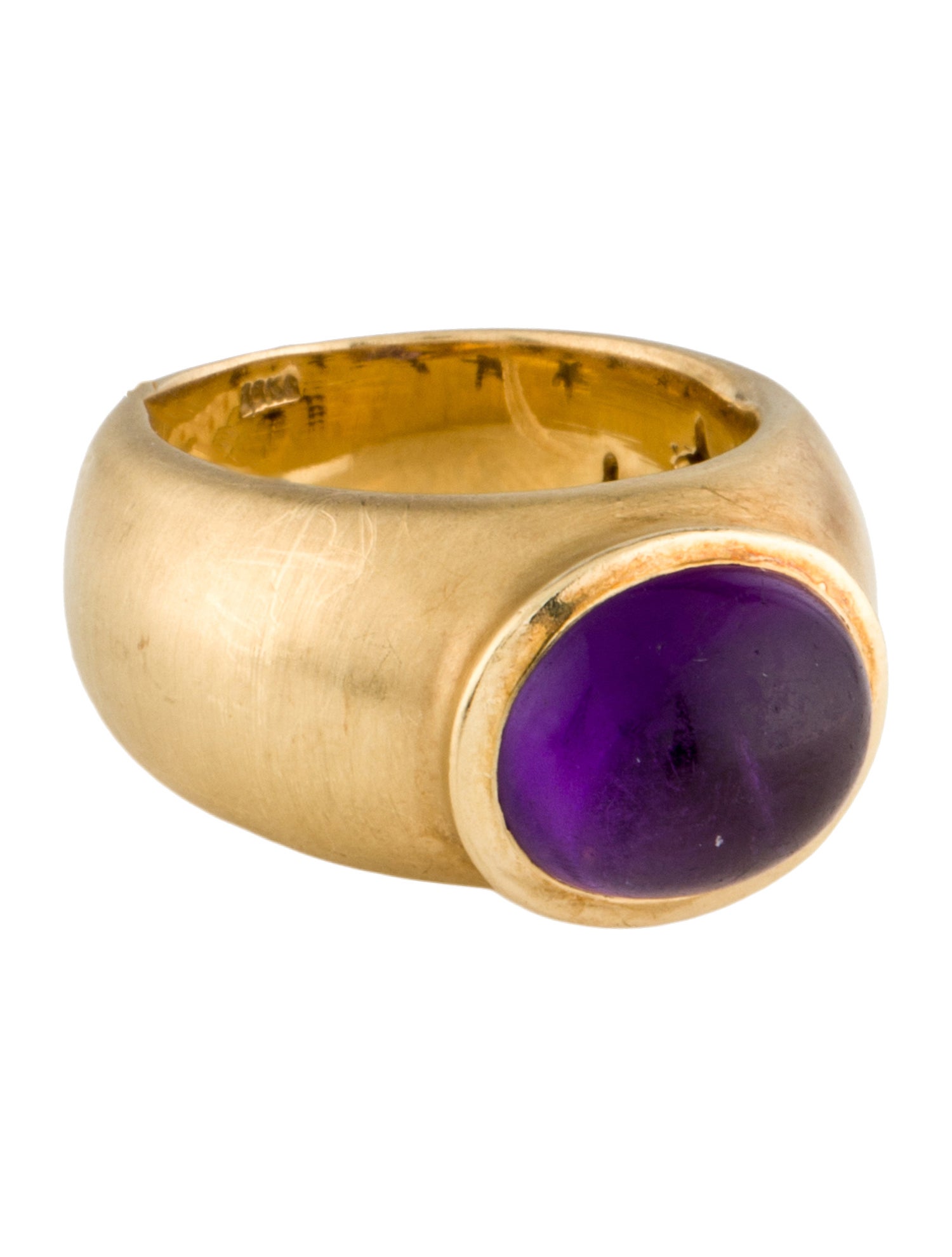 H.Stern 18K 4.37ct Amethyst & Diamond Cocktail Ring